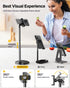 DIMONCOAT Cell Phone Stand for Desk, Angle Height Adjustable Phone Holder for Desk, Aluminum Alloy Universal Phone Stand Recording, Retractable iPhone Stand Holder Office for iPhone 15 Pro Max Plus