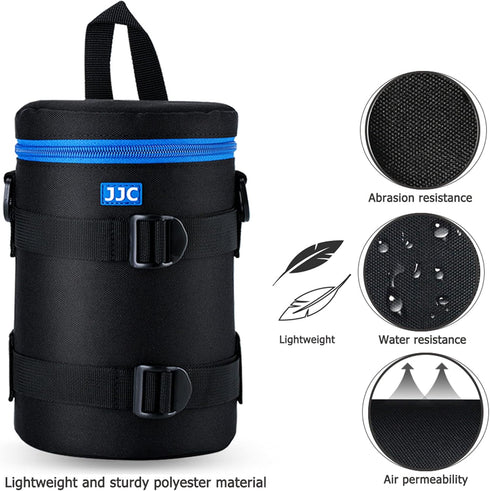 JJC Anti-Shake Camera Lens Pouch Bag Case for Nikon & Canon Lenses, Size Below 4.45 x 8.46