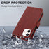 MONASAY Wallet Case for iPhone 12 mini 5G, Flip Folio Leather Cover with Credit Card Holder, Glass Screen Protector