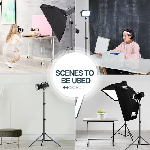 EMART 7 Ft Portable Light Stand for Photography, 1 Pack Tripod with Carry Case for Speedlight, Flash, Softbox
