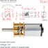 BYDGUMEI 12V 1000RPM N20 Motor,GA12-N20 3mm (3 DC Mini Reduction Gear Reduction Mini Metal Gear Box Gear Motor Axis