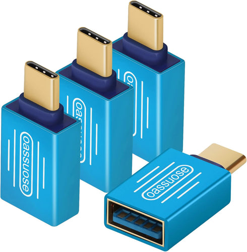 4-Pack USB C to USB Adapter (Gold-Plated), USB C Male to USB 3.0 Female OTG Adapter for iMac, MacBook Pro, iPad Mini