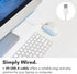 Macally USB Wired Mouse - 3 Button, Scroll Wheel, 5 Foot Long Cord, Compatible with Apple and Windows