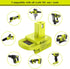 LONG FIT Replace for Dewalt to Ryobi 18V Battery, M18 to Ryobi 18V Battery, Convert Dewalt 20V or Milwaukee 18V Battery