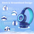 POWMEE P10 Kids Stereo Headphones with Microphone for Children Boys Girls,Adjustable 85dB/94dB Volume Control Foldable On-Ear Headphone for School/PC/Cellphone(Blue)
