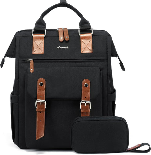 LOVEVOOK Laptop Backpack for Women, Teacher Nurse Work Laptop Bag, Waterproof Travel