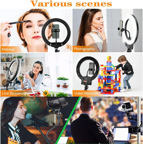 Gooseneck Camera Mount 11 inch Arm, 1/4 20 Threaded Flexible Tube Arm for Phone Holder, DSLR Tripod, Security Cam