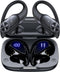 PocBuds Bluetooth Headphones Wireless Earbuds, 80hrs Playtime, Digital Display Sports Ear Buds with Earhook