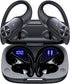 PocBuds Bluetooth Headphones Wireless Earbuds, 80hrs Playtime, Digital Display Sports Ear Buds with Earhook