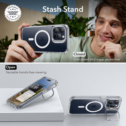 ESR 14 9H+ for iPhone Pro Max Case with Stand, Compatible with MagSafe, Full-Body Military-Grade Drop Proof Case