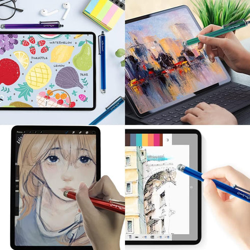 7 Pack Micro-Knit Hybrid Fiber Tip Universal Capacitive Stylus Pens for iPad, iPhone, Android Smart Phone, Tablet