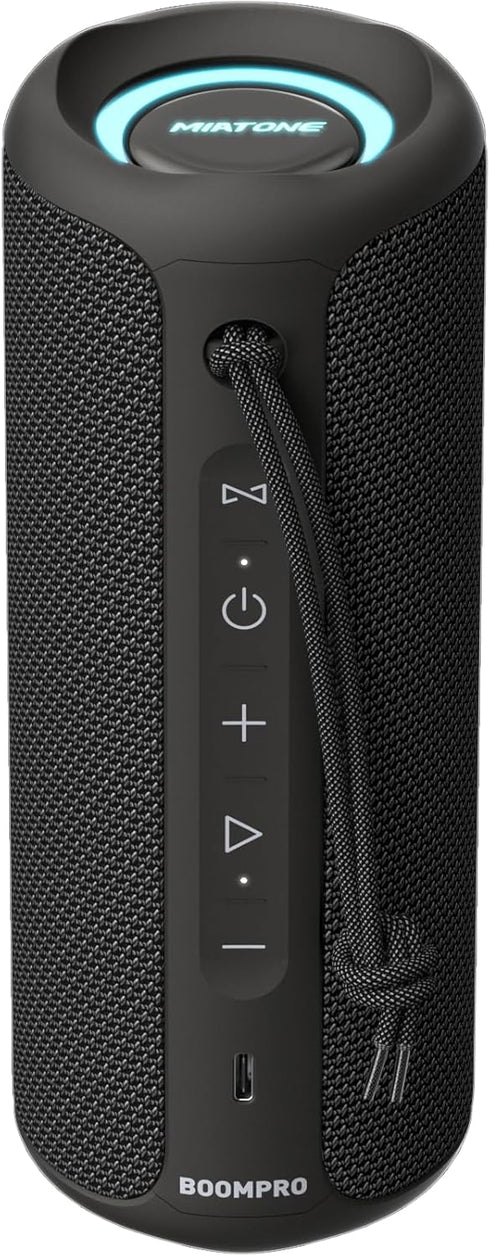 MIATONE Bluetooth Speakers 36W Portable with Stereo Sound Bass, Bluetooth 5.3 Wireless, USB Type C Outdoor, 5000mAh 16H