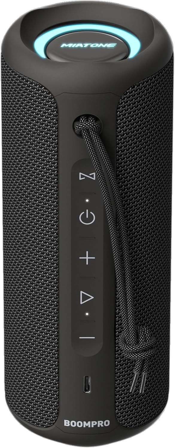 MIATONE Bluetooth Speakers 36W Portable with Stereo Sound Bass, Bluetooth 5.3 Wireless, USB Type C Outdoor, 5000mAh 16H