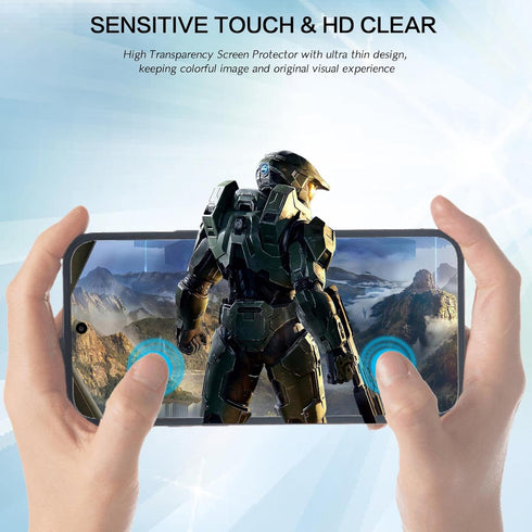 Screen Protector for Oneplus 12 5G, 9H Hardness Tempered Glass Film, Fingerprint Support, 3D Curved, Anti-Scratch