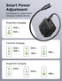 JSAUX 65W 3-Port 6.6FT 17, 2, USB C Wall Charger, GaN Fast Charger Block with Foldable Plug, Includes USB C Cable