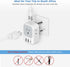 TESSAN South Africa Power Adapter, Type M Plug Adaptor with 4 American Outlets, 3 USB Charger (1 USB C Port)