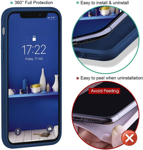 IceSword Compatible iPhone 11 Pro Case, Thin Liquid Silicone, Soft Silk Matte, Blue