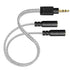 DUKABEL Headphone Stereo Splitter Cable, 3.5mm Dual Headphone Jack Connector for Headphones, Earphones, Speakers (Zebra