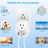 VooLerTun 2 Pack Outlet with USB Ports Cruise Approved Power Strip Wall Outlet Extender Splitter, USB Outlet Plug