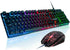 RGB Gaming Keyboard and Breathing Mouse Combo, Adjustable Backlit Mechanical Feeling Keyboard with 4 Colors, 4800DPI