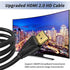 kanmis 4K 25ft, 2.0 &4K@60Hz 2K 1080P, PS3 PS4 HDMI Cable High Speed Hdmi Cables Ultra High Speed Gold Plated