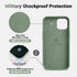 AOTESIER iPhone 12 Pro Max Phone Case, Premium Soft Liquid Silicone Rubber, Full-Body Protective Bumper, 6.7 inch,