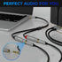 Togconn 1/8 Inch 1/4 Inch 0.6 Feet,3.5mm 2 6.35mm to Dual Audio Y-Splitter Cable TRS Stereo Male to X TS Mono Female Y