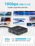 ACASIS 4FT 10Gbps, 4K 60Hz 100W 3 A3.1+1 3.1 USB C Hub Long Cable Multiport Adapter with HDMI, Power Delivery, USB