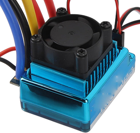 Jauarta 45A 5.8V3A RC ESC Blue Brushless Electronic Speed Controller Waterproof Powerful with BEC T Plug for RC Car