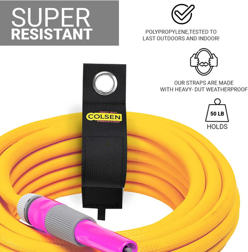 COLSEN Extension Cord Holder 20 Inch Heavy Duty Storage Straps for Garage Organization, 6 Pack Cable Keeper