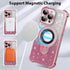 KANGHAR iPhone 15 Pro Max Case, Support for MagSafe, Kickstand Electroplate Edge Shockproof Durable Protection, Pink