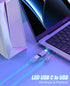 LENRUE Computer Speakers, USB/USB-C Powered with Loud Stereo Sound, Headphone-in for Desktop, Laptop (Adapter Included)