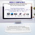 QUASIO 2.4G Wireless Keyboard, Full-Sized Ergonomic Wireless Computer Keyboard with Wrist Rest for Windows, Mac OS