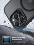 Tigowos iPhone 15 Pro Max Case - Shockproof, Matte Skin, 10FT Drop Resistant, MagSafe Compatible, Titanium Black.