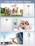 Pnitri 45'' 4-7.2" Selfie Stick with Light, Travel Tripod Essentials with Wireless Remote, Portable Cell Phone Tripod