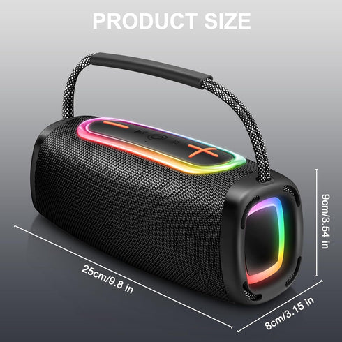 Donerton 5.4 6000mAh 36H IPX7 Bluetooth Speakers, Portable Wireless Speaker, Playtime, White Elephant Gifts for Adults