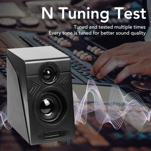 Wired Desktop Speaker, USB Powered 3.5mm Aux Multimedia Speakers, Mini Sound Bar for PC, Tablets, Laptop