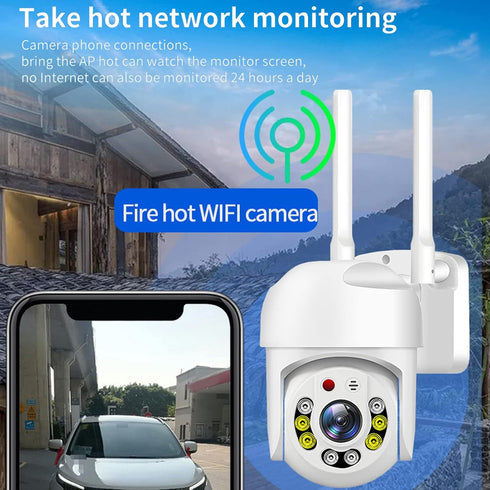 Security Camera Outdoor, 5G Dual Band 360° View Waterproof Camera with Motion Detection, Alarm, 2 Way Talk