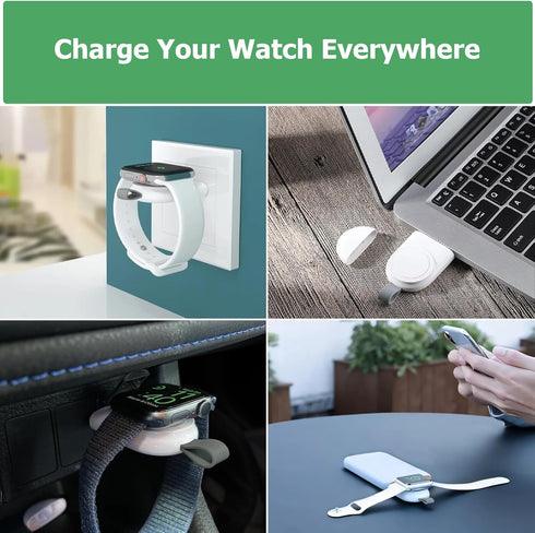 Wireless Charger for Apple Watch (2 Pack), USB Portable Magnetic Fast Charging Travel Car Chargers for iWatch