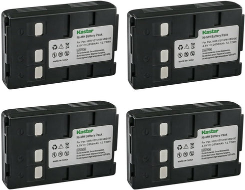 Kastar HHR-V211 / VW-VBS10E Battery 4-Pack Replacement for Panasonic NV-S65E, NV-S70, NV-S77, NV-S85, NV-S900 Cameras