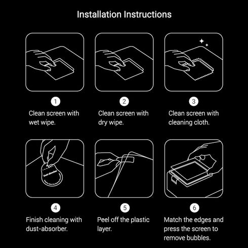 SMALLRIG 6, 5892 Screen Protector Kit, Tempered Glass Screen Protector for DJI Osmo Action Ultra-Thin and Durable