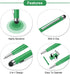 MECCANIXITY 6pcs Metal Stylus Pen, 2 in 1 Universal Retractable Ink Pen with Stylus Tips (Green)