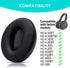 HD 4.50BT Replacement Earpads, Ear Pad Cushions for Sennheiser HD 4.50 BT, HD4.50BTNC, HD4.40BT, HD 4.30G, HD 4.20S, HD 458BT Headphones with Thick Memory Foam Soft Leather