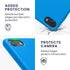 kwmobile TPU Silicone Phone Cover Case - Radiant Blue, Compatible with Apple iPhone SE (2022/2020), iPhone 8/7