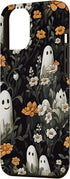 iPhone 14 Pro Max Cute Funny Halloween Spooky Ghost In Flowers Floral Pattern Case