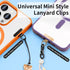 saxsion Phone Charm Holder, Mini Metal Tether Tab - Ultra Thin Stainless Steel Lanyard Patch for iPhone, Universal