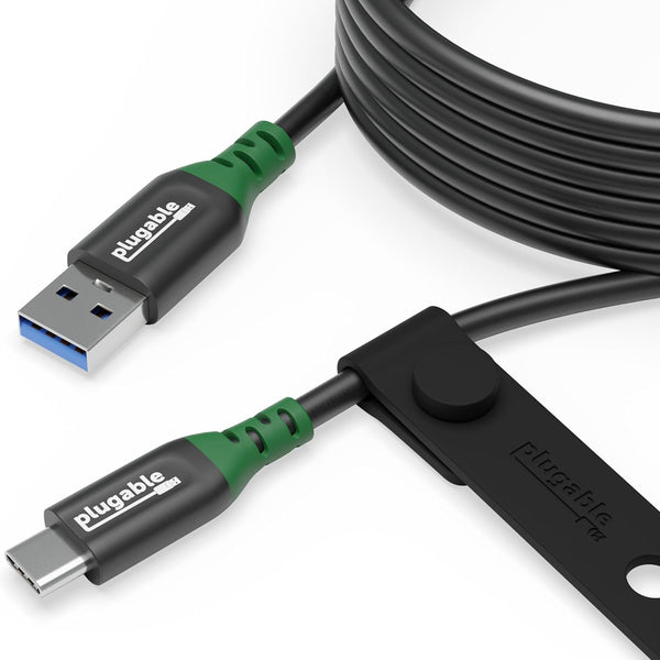 Plugable USB C to USB A Cable, USB 3.2 Gen 2 USB Cables, 3A (15W) Charging USB C Data Cable 5Gbps for iPhone 15, iPad,