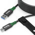 Plugable USB C to USB A Cable, USB 3.2 Gen 2 USB Cables, 3A (15W) Charging USB C Data Cable 5Gbps for iPhone 15, iPad,
