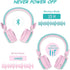 Riwbox BT05 Bluetooth Kids Headphones Wireless Foldable Over Ear Headset with Volume Limited, Mic/TF Card Compatible