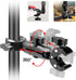PULUZ Double Camera Clamp Mount, Crab Plier Clip Bracket Magic Arm, Umbrella Clamp for Motorcycle, Bike, Desktop